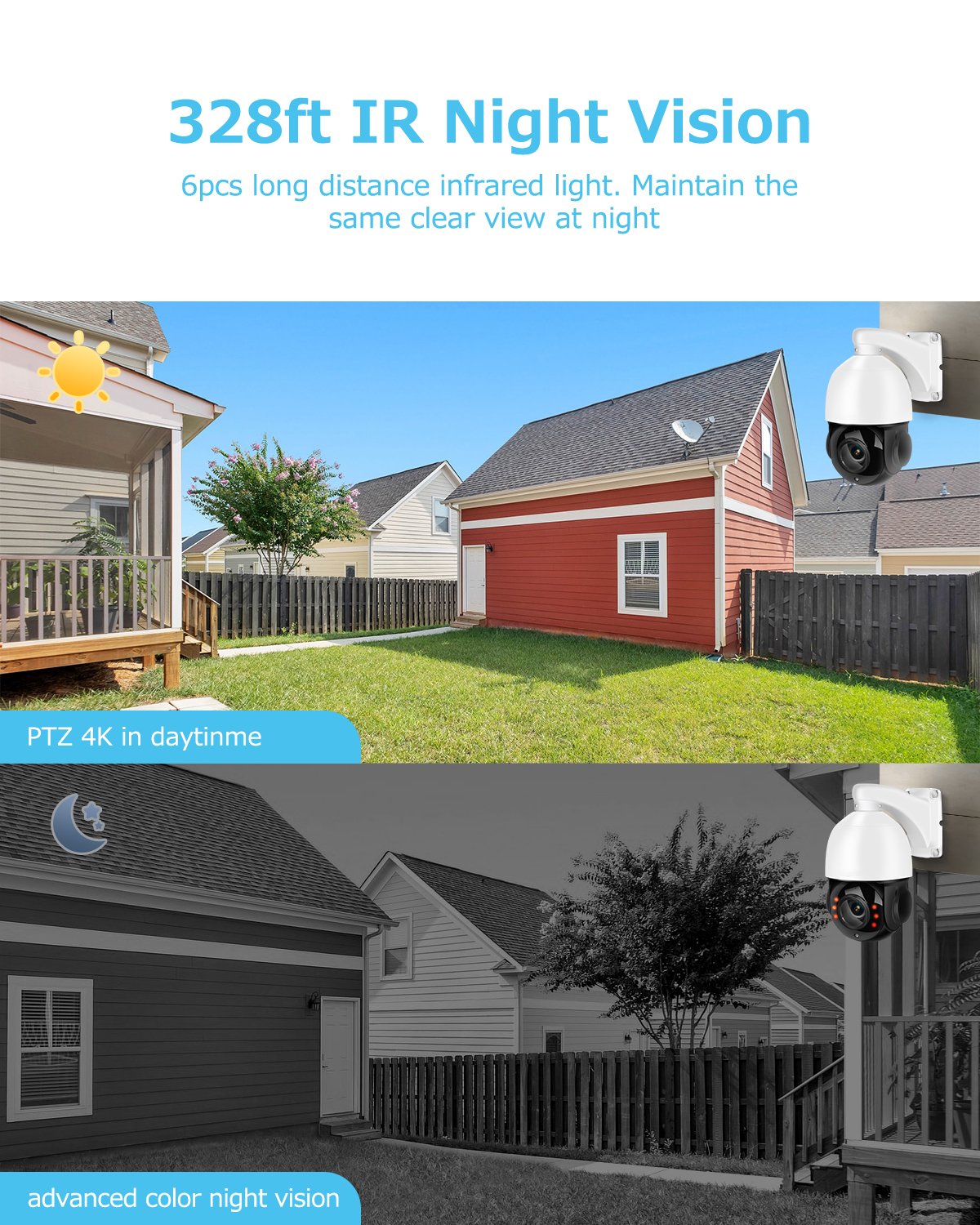 4K 8MP Outdoor PTZ IP POE Camera - Image 4